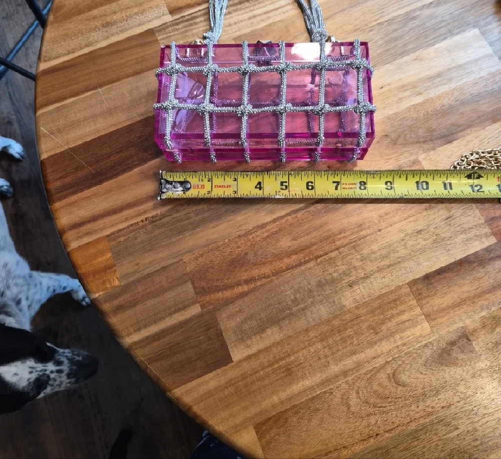 Purple Chain-Embellished Women's Bag - Picture 6 of 9